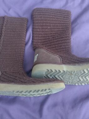 UGG Brown Knit Winter Boots